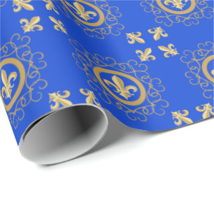 Papel De Presente Azul francês