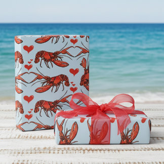 Papel De Presente Azul francês bonito Você é o meu Romance de lagost