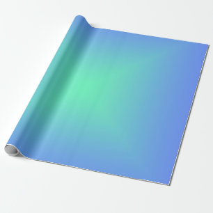 Papel De Presente Azul-gradiente de diamante a verde-aquamarina