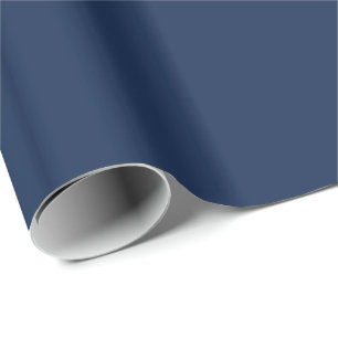 Papel De Presente Azul Naval Náutico Sólido