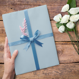 Papel De Presente Azul Pastel Cor Sólida | Clássico | Elegante