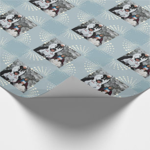 Papel De Presente Azul personalizado foto do inverno