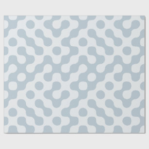Papel De Presente Azul Pó Médio Geométrico Orgânico Pontos