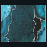 Papel De Presente Azul Turquesa e Faux Brilho Prata Ágata<br><div class="desc">Este papel de embrulho elegante e glamoroso é versátil e pode ser usado para dar presentes ou projetos de arte e artesanato. É ideal para qualquer ocasião, como aniversários, casamentos, chá de noiva, chá de bebê, aniversários de casamento ou presentes em geral. Apresenta ágata marmoreada azul turquesa em um fundo...</div>