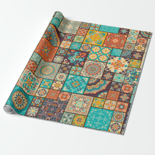 Papel De Presente Azulejo de retalhos incolor com o Islã, Árabe