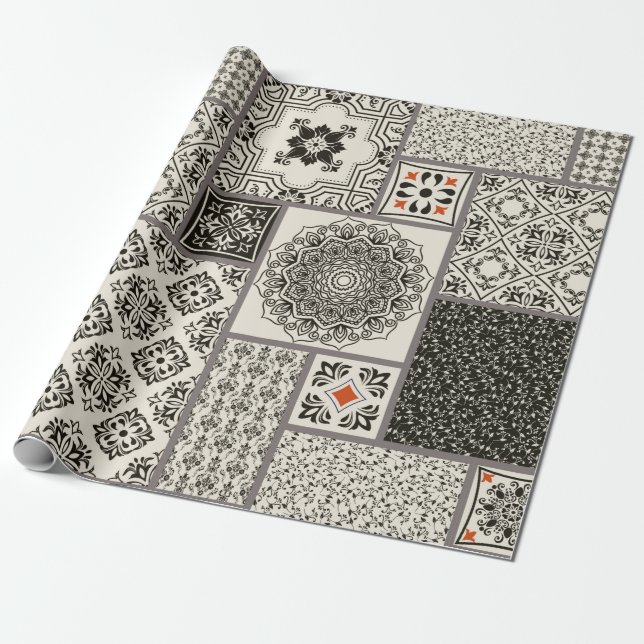 Papel De Presente Azulejo sem falhas com o Islã, árabe, indiano (Desenrolado)