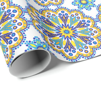 Papel De Presente Azulejo Talavera