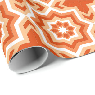 Papel De Presente Azulejo, tanjerina e luz marroquinos - laranja
