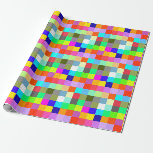 Papel De Presente Azulejos coloridos ótimos para presentes de crianç