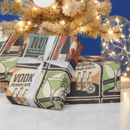 Papel De Presente Azulejos de Bar Vintage Look