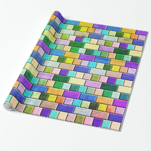 Papel De Presente Azulejos de combinação de cores