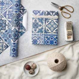 Papel De Presente Azulejos do Mediterrâneo, Portugal, Azulejo, Majol