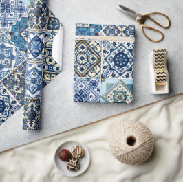 Papel De Presente Azulejos do Mediterrâneo, Portugal, Azulejo, Majol