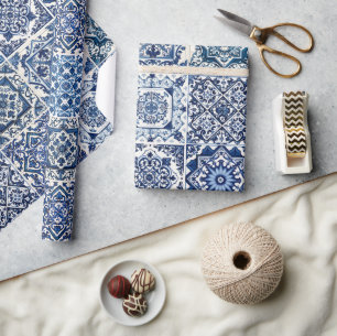 Papel De Presente Azulejos do Mediterrâneo, Portugal, Azulejo, Majol