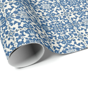 Papel De Presente Azulejos modernos portugueses Marinho Azulejos e B