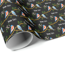 Papel De Presente Azulinhos Pretos