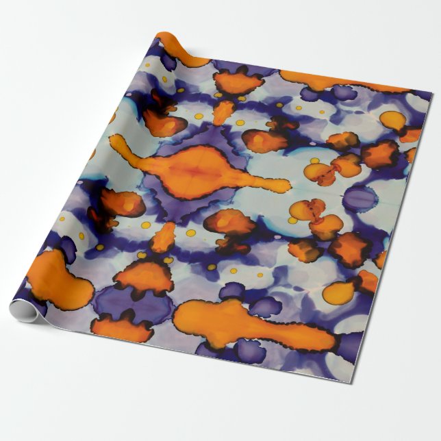 Papel De Presente Azure Pumpkin (Desenrolado)