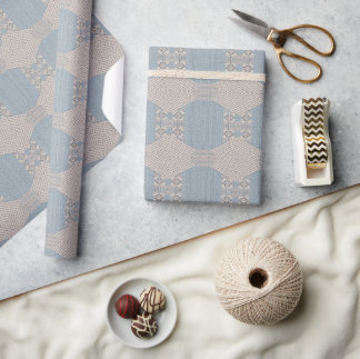 Papel De Presente Azurévia Lace – Renda Azul Pó e Marfim Toalhete
