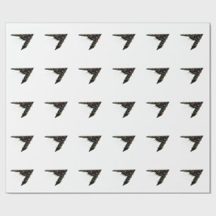 Papel De Presente B2 Espírito Natalino Avião a Jato Digital Stealth 