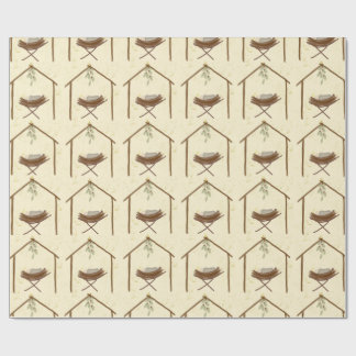 Papel De Presente Babe in a manger Christmas wrap