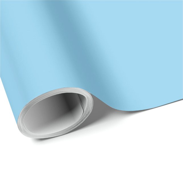 Papel De Presente Baby Blue Classic Monochromatic (Ponta do rolo)