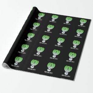 Papel De Presente Baby Bok Choy Funny Veggie Pun Dark BG