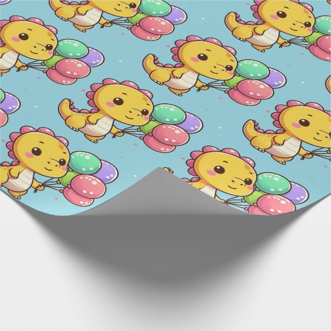 Papel De Presente Baby Dino Birthday Gift Wrap (Ponta)