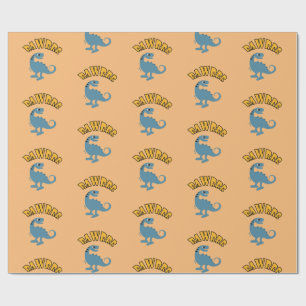 Papel De Presente Baby Dinosaur Design - Matte Wraping Paper