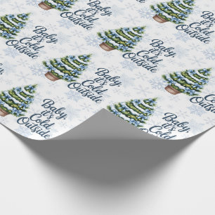 Papel De Presente Baby, está frio lá fora Chuvinha de Bebê Menino In
