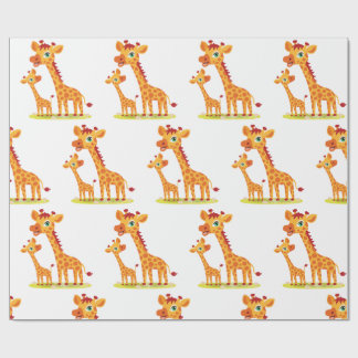 Papel De Presente Baby Giraffe Wrapper paper
