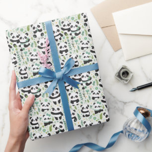 Papel De Presente Baby Panda Pattern