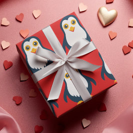 Papel De Presente Baby Penguin