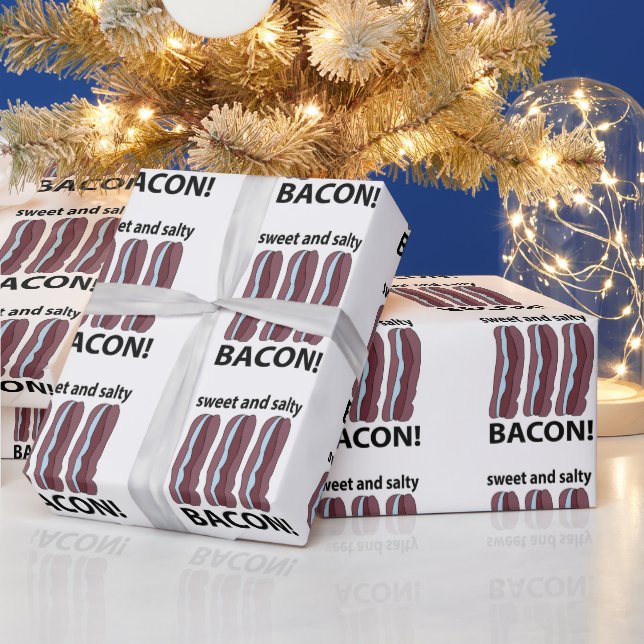 Papel De Presente Bacon Sweet E Salty Bacon (Feriados)