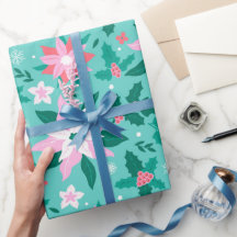 Bagagem do padrão de poinsettia de Natal