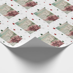 Papel De Presente Bagas de dezembro da alegria do solstício de