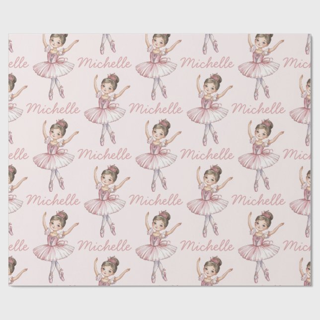 Papel De Presente Bailarina dançarina personalizada trendy     (Aberto)