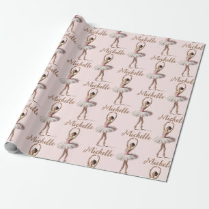 Papel De Presente Bailarina de balé de Natal personalizada