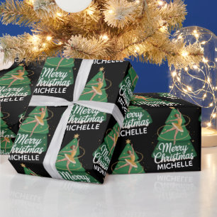 Papel De Presente Bailarina de balé de Natal personalizada
