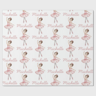 Papel De Presente Bailarina de balé personalizada trendy