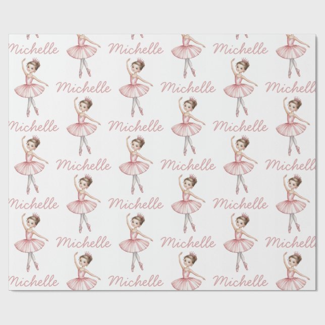Papel De Presente Bailarina de balé personalizada trendy (Aberto)