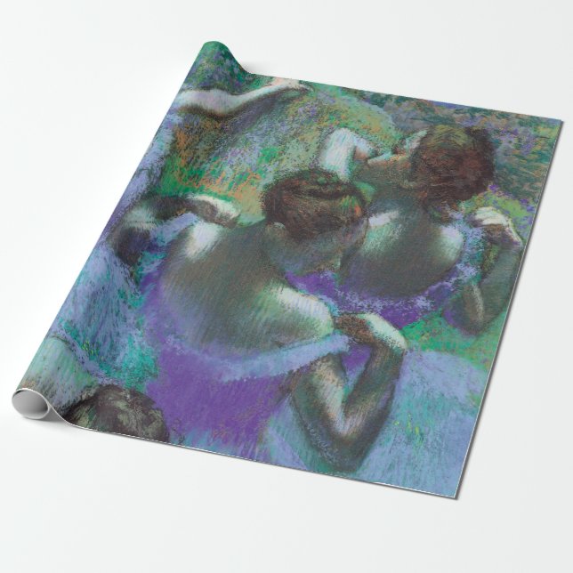 Papel De Presente Bailarinas Azuis de Edgar Degas, Impressionismo An (Desenrolado)