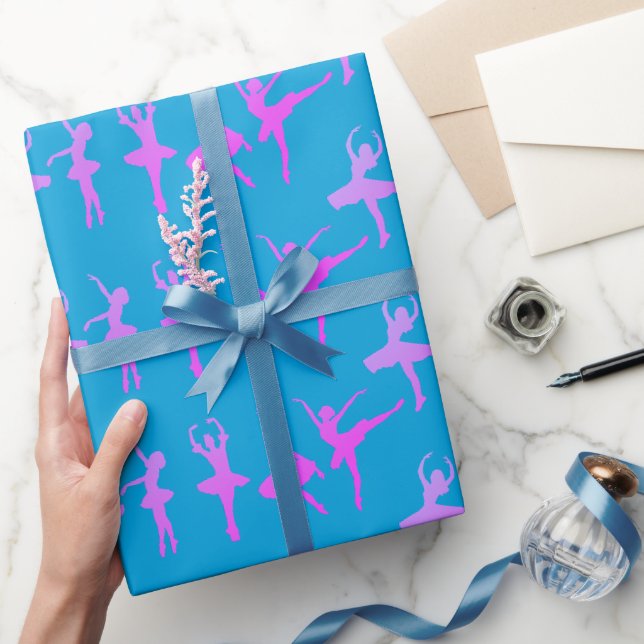 Papel De Presente Bailarinas de Ballet Padrão (Presentear)