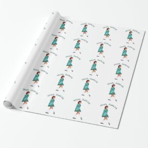 Papel De Presente Bailarino Irlandês de Sapato Macio em Turquesa