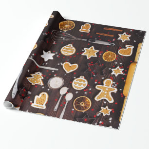 Papel De Presente Baking Feriado