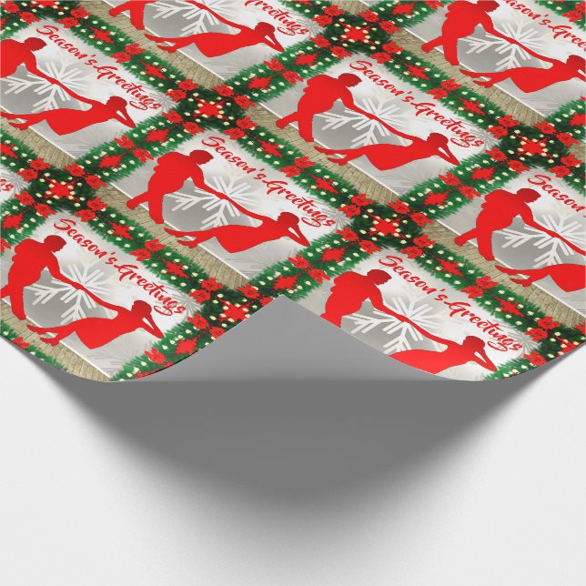 Papel De Presente Balançando Dançarinos com Garland Trim na Estação  (Ponta)