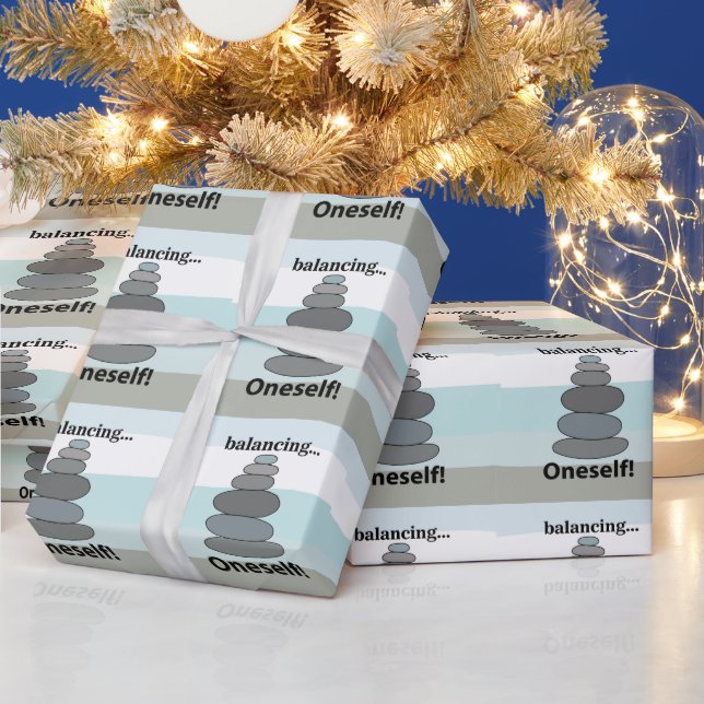 Papel De Presente Balanceamento de Pedra (Feriados)