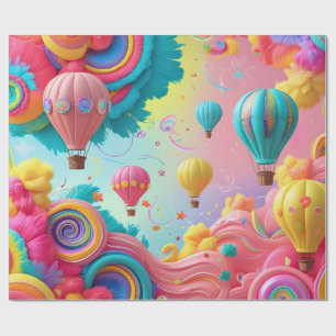 Papel De Presente Balão Alto no Céu