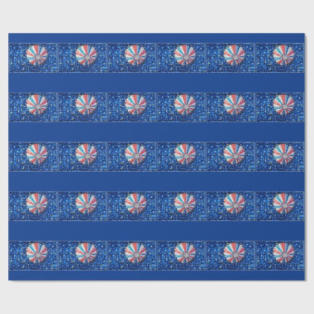 Papel De Presente Balão de Ar Quente Céu Azul (Aberto)