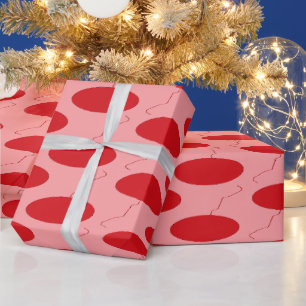 Papel De Presente : Balão de Bolinhas vermelha
