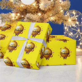 Papel De Presente balão de ouro aniversário